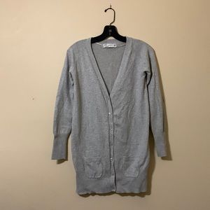 Zara Long Patch-Sleeve Cardigan